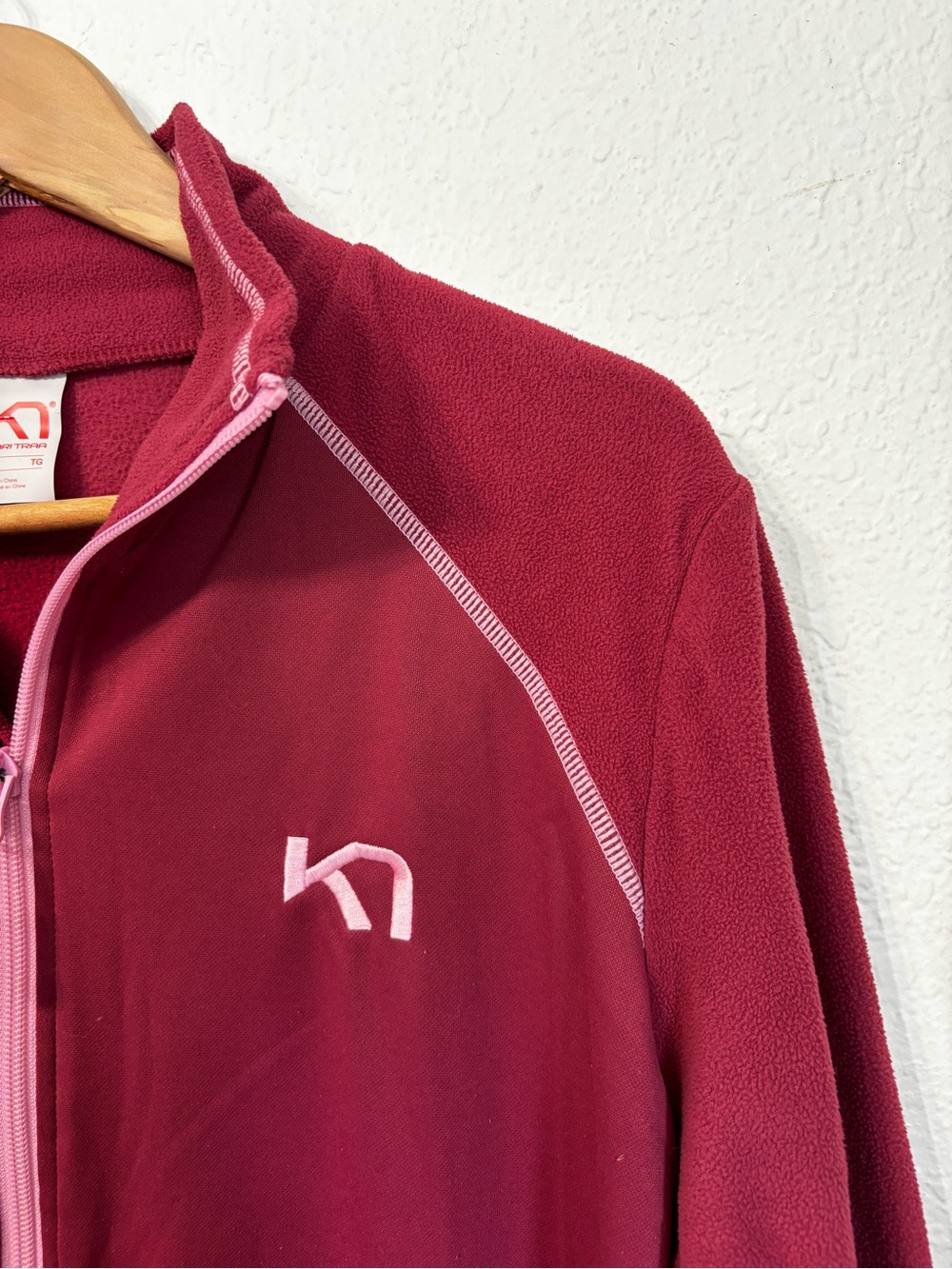Kari Traa Fleece Raspberry/Pink Full Zip Jacket XL - Picture 4 of 5